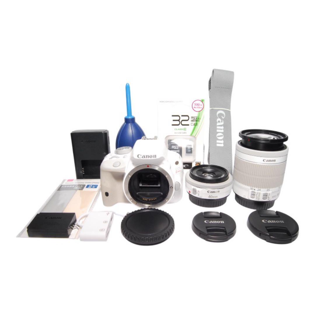 レンズ2本付き❤️Canon Kiss X7❤️ホワイト❤️ダブルレンズキット