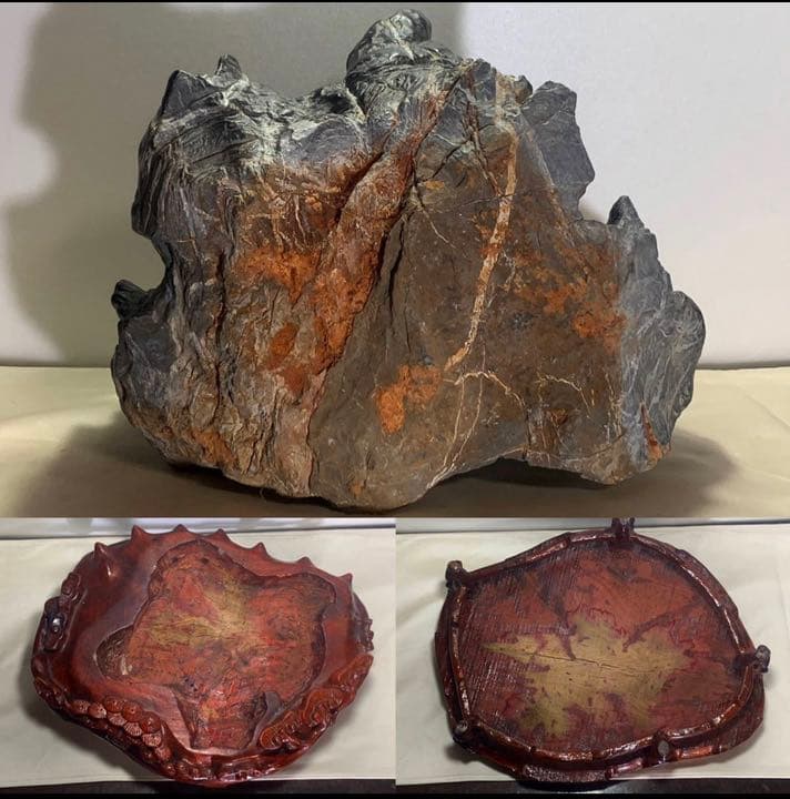 黒霊璧石 16kg 太湖石 水石 置物 骨董  なかなか手に入らない！！中国産