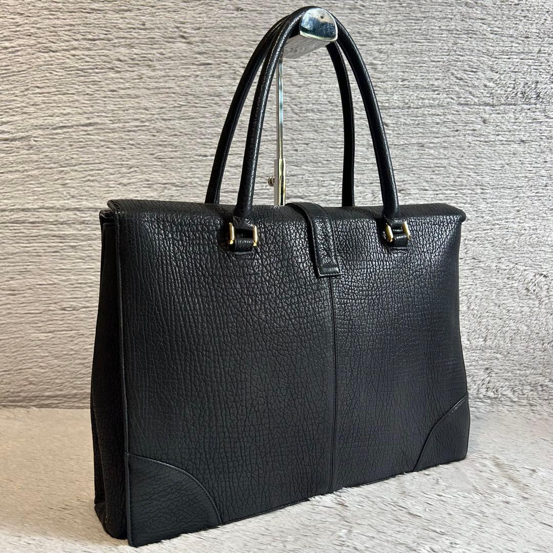 JRA認定　シャークスキン　鮫革　ビジネスバッグ　ブリーフケース