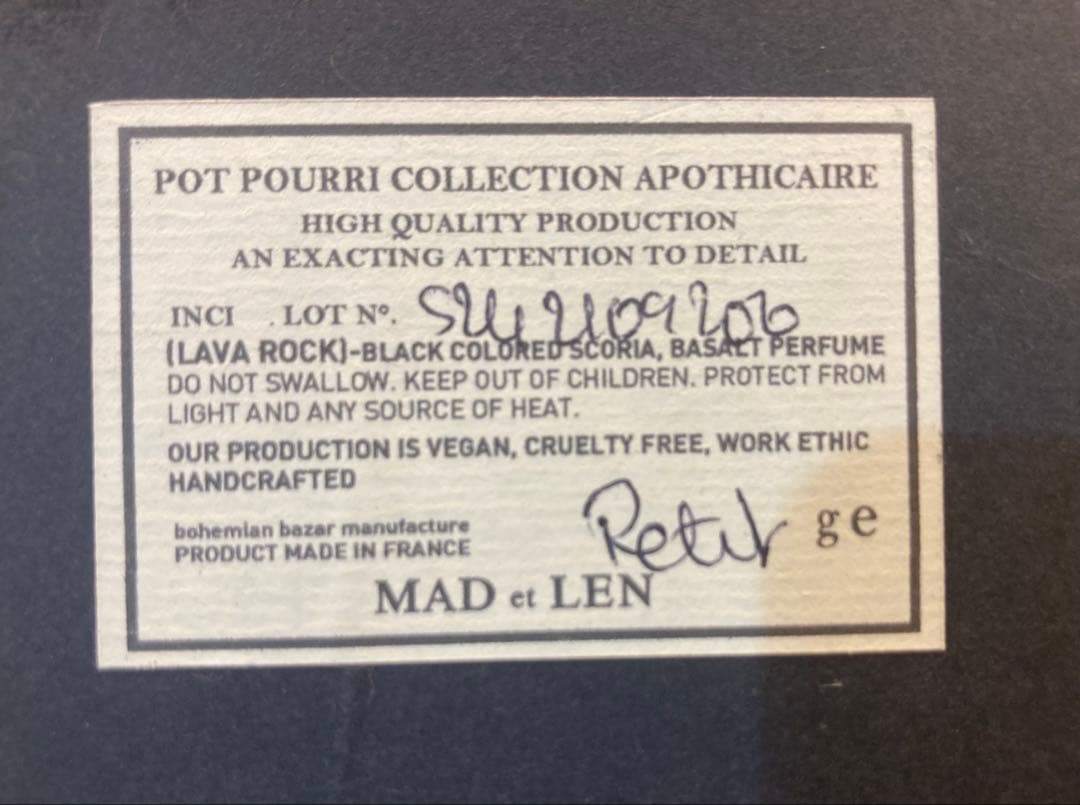 マドエレン MAD et LEN テレノア ラヴァ リチャージオイル セット