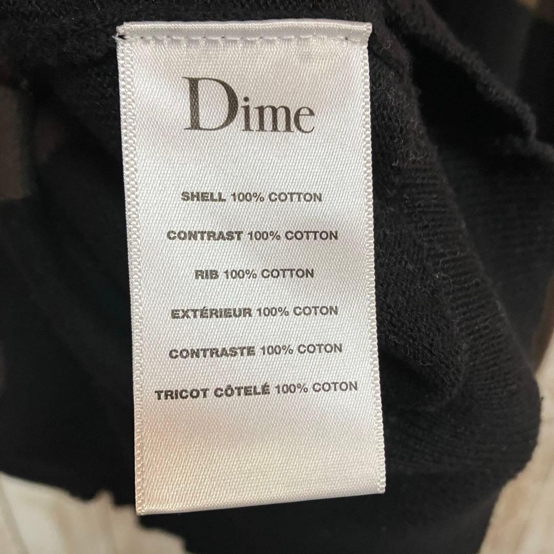 638 Dime ダイム　ウェーブストライプニットセーター　刺繍ロゴ　L