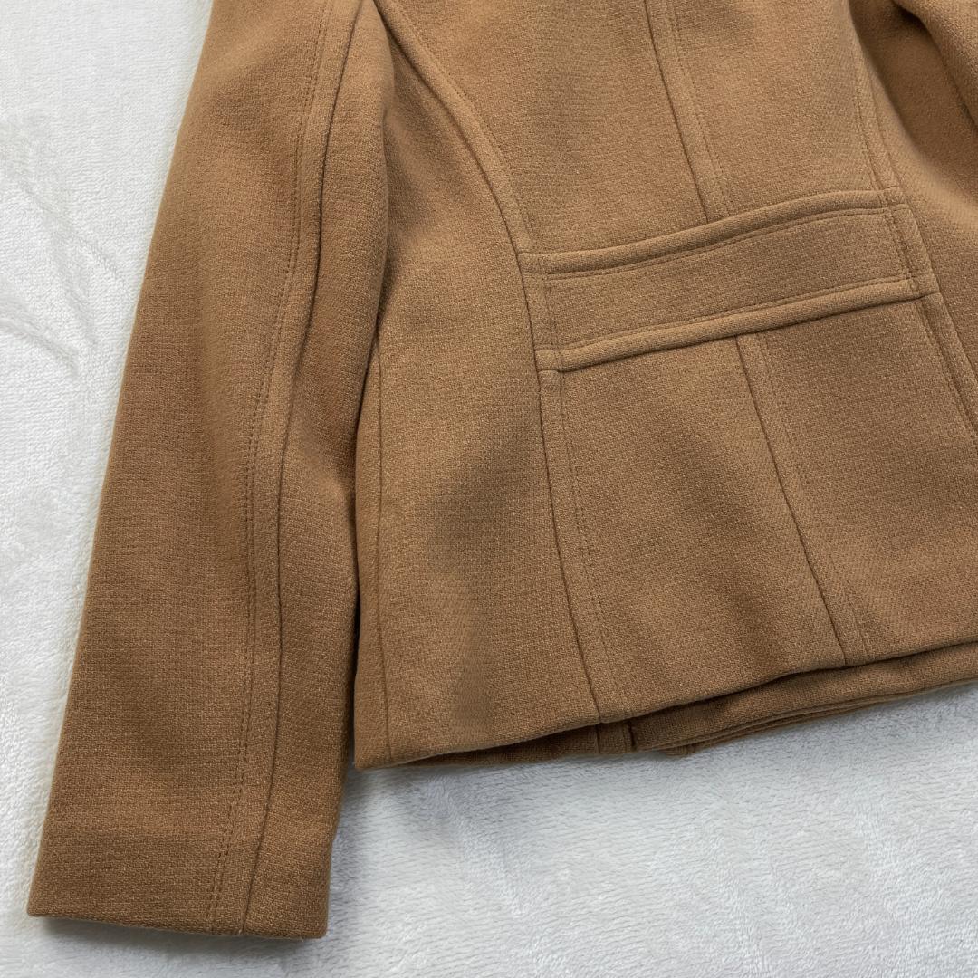 BURBERRY BLUE LABEL　襟ファー付きピーコート　キャメル