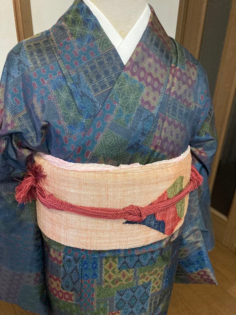 新品大島紬小紋着丈155センチ