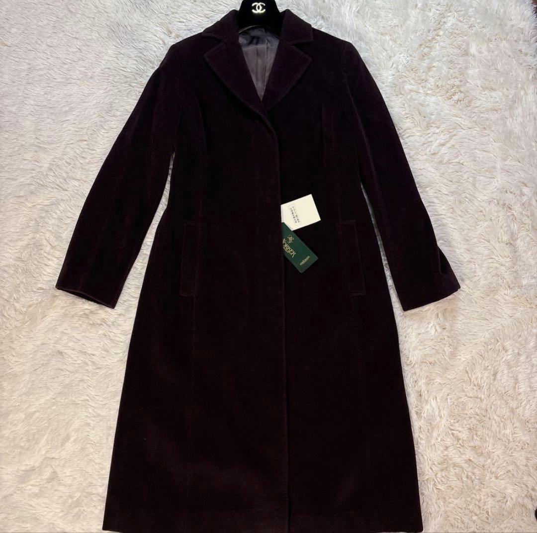 新品 未使用 NEWYORKER アンゴラ 羊毛 ロングコート ウールコート