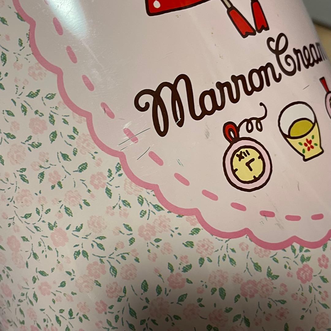 【希少】マロンクリーム　ゴミ箱　1994年　平成レトロ　くろがね　レトロ缶