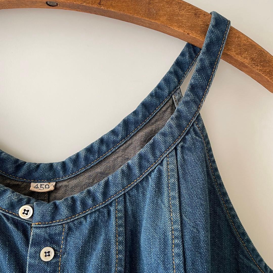 45R 大麦デニムのキャミソール（焦）　2024SS ¥30,800