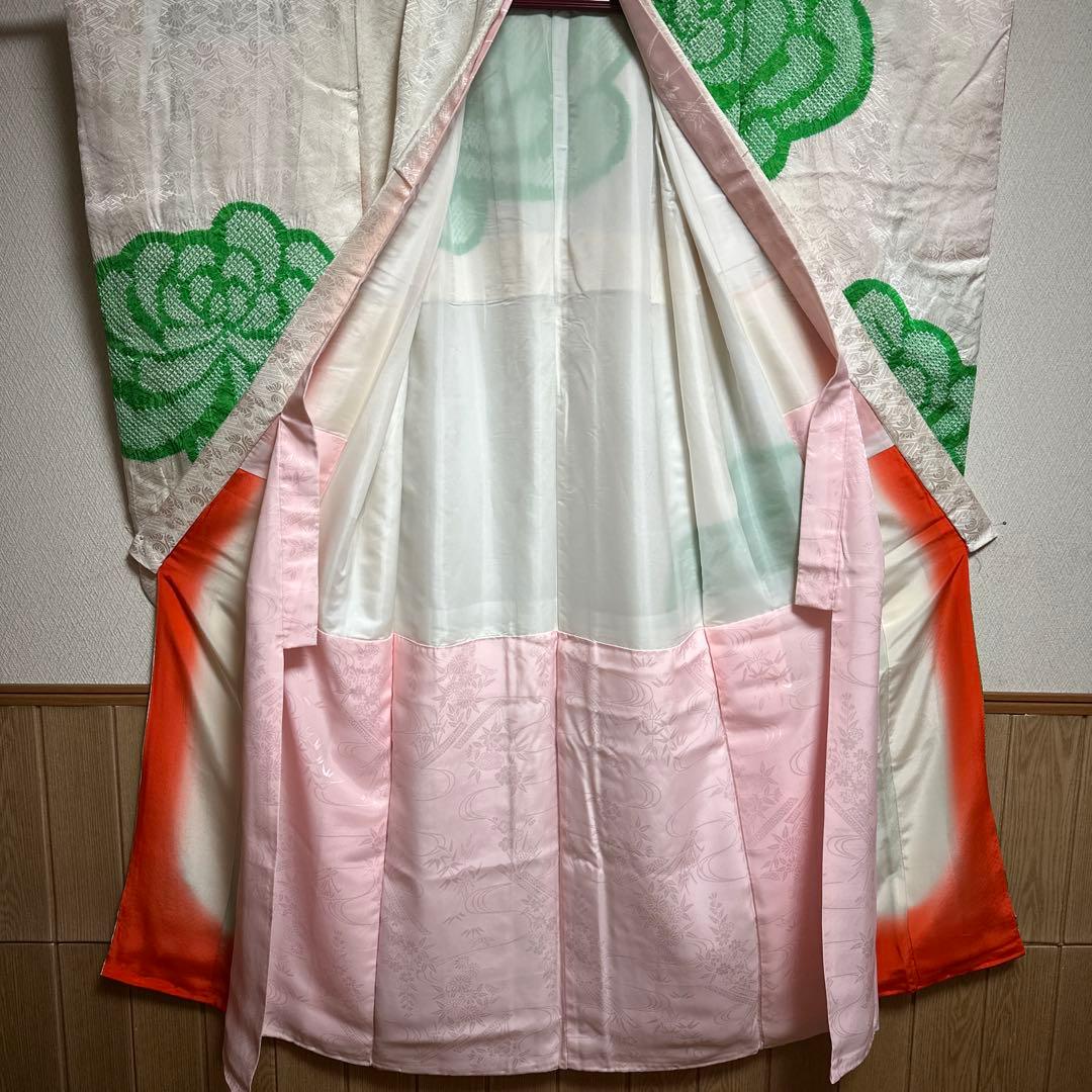 七五三　7歳　正絹絞り着物　袋帯　小物セット　 比翼仕立て着物　18ー1