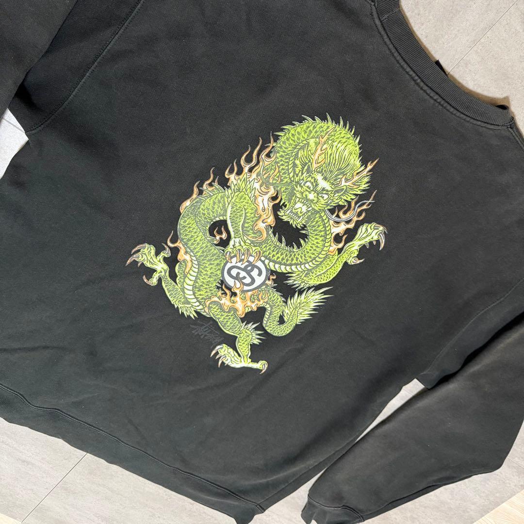ム*ン様 USA製 vintage STUSSY スウェット ドラゴン