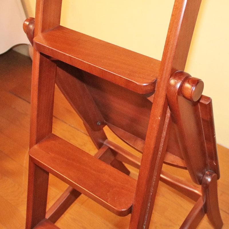 ステップチェア 椅子 脚立台 踏み台 イタリア製 木製 122-374