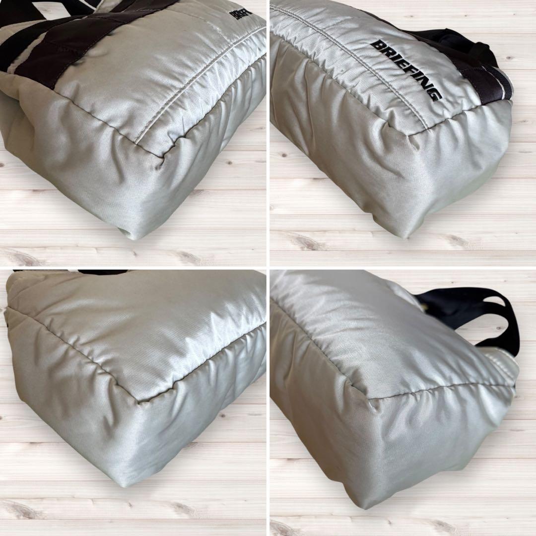 人気〈BRIEFING〉カートバッグ ブリーフィング ラウンドバッグ シルバー系