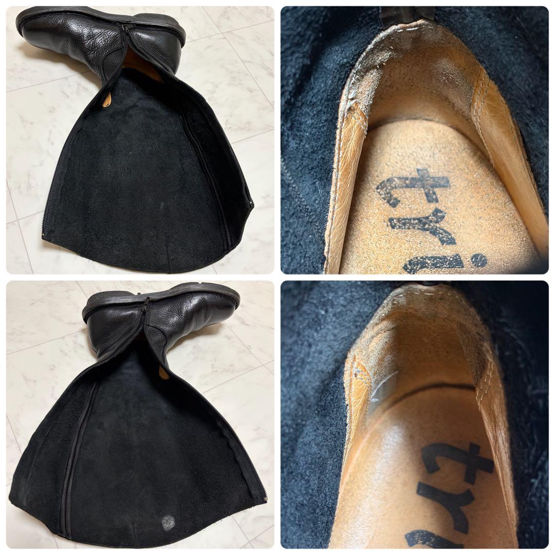 trippen トリッペン ロングブーツ 37 本革 黒 サイドジップ ドイツ製