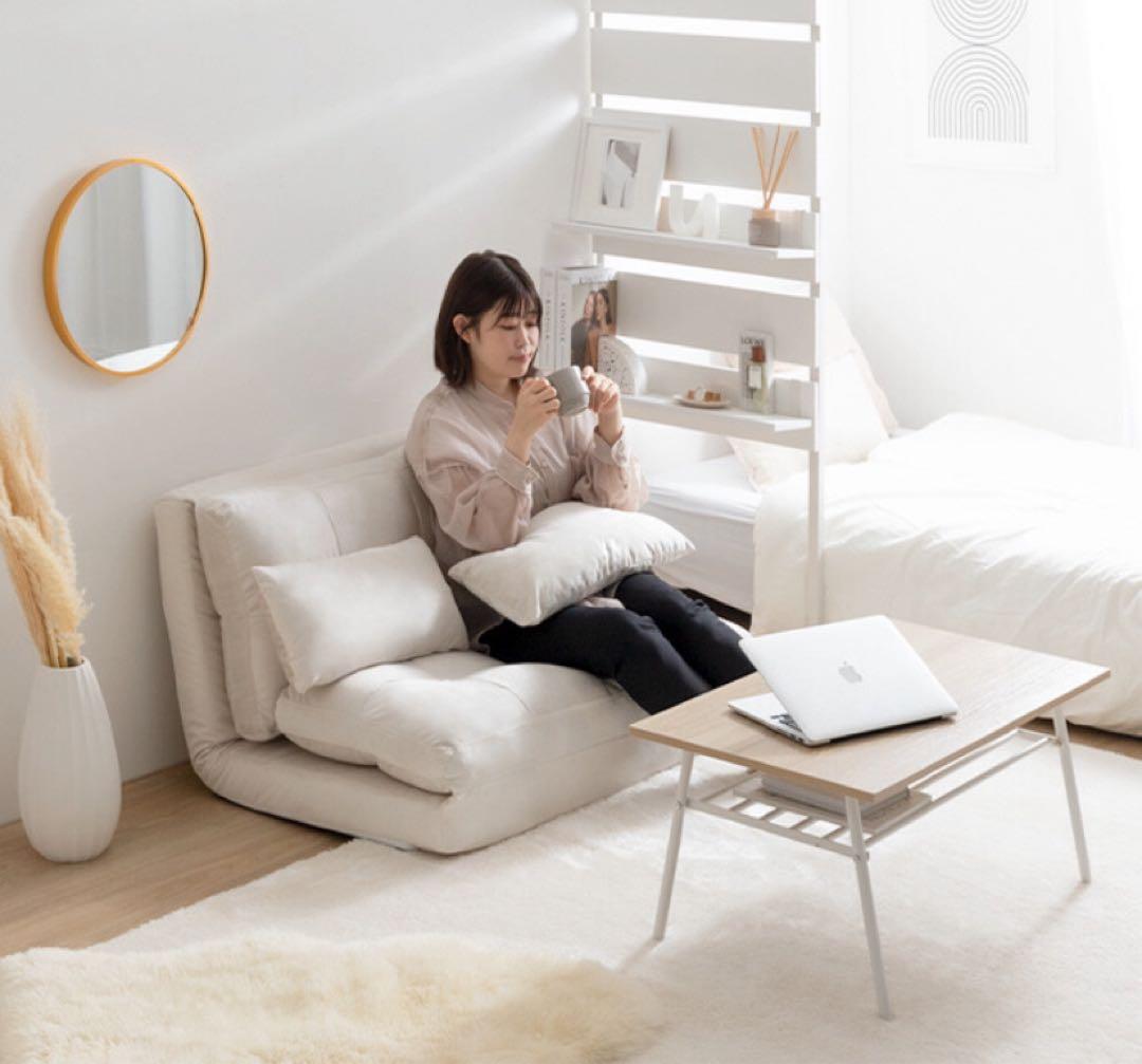 ソファ ソファベッド ローソファ フロアソファ リクライニングソファ 幅100