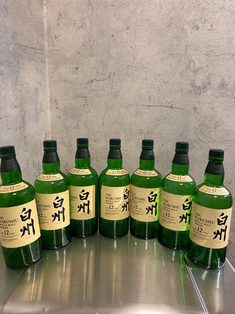【空き瓶】白州ウイスキー12年 空き瓶7本セット700ml　箱無し送料込