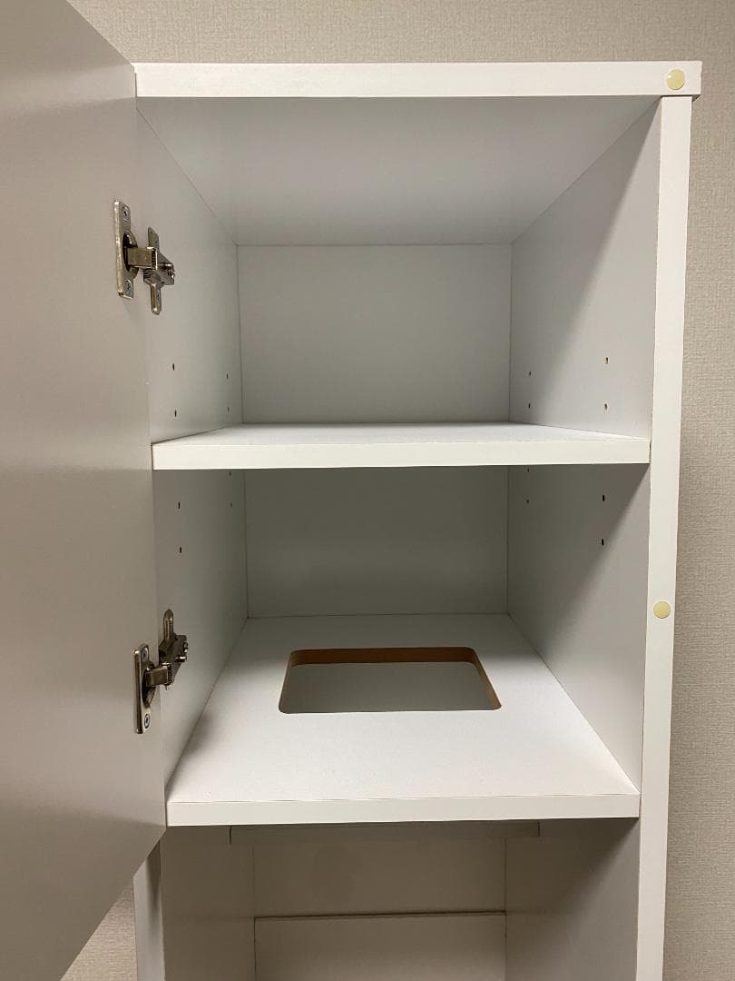 ホワイト木製収納キャビネット