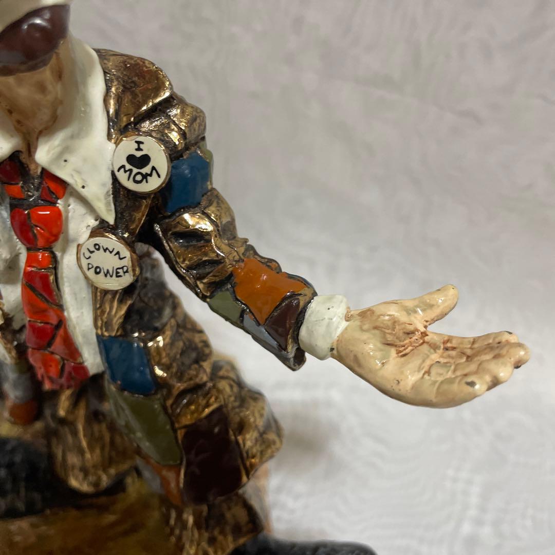 ヴィンテージ Ron Lee ピエロ 大理石　置物　アンティーク　インテリア