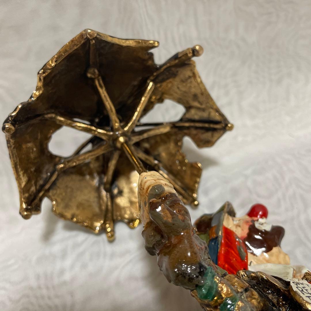 ヴィンテージ Ron Lee ピエロ 大理石　置物　アンティーク　インテリア