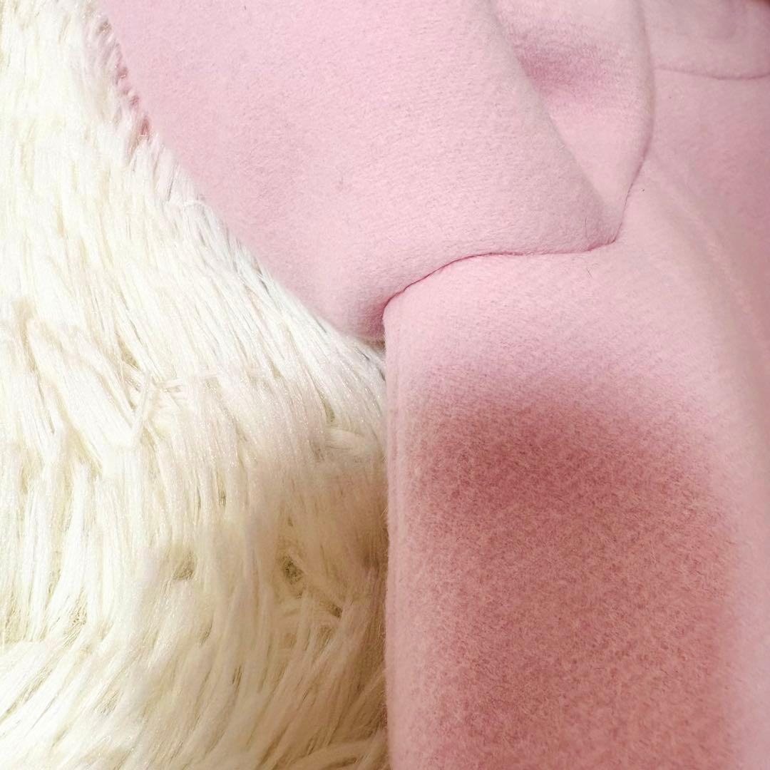 モア様リクエスト✨バーバリーブルーレーベル ピンク カシミヤ混 フード コート