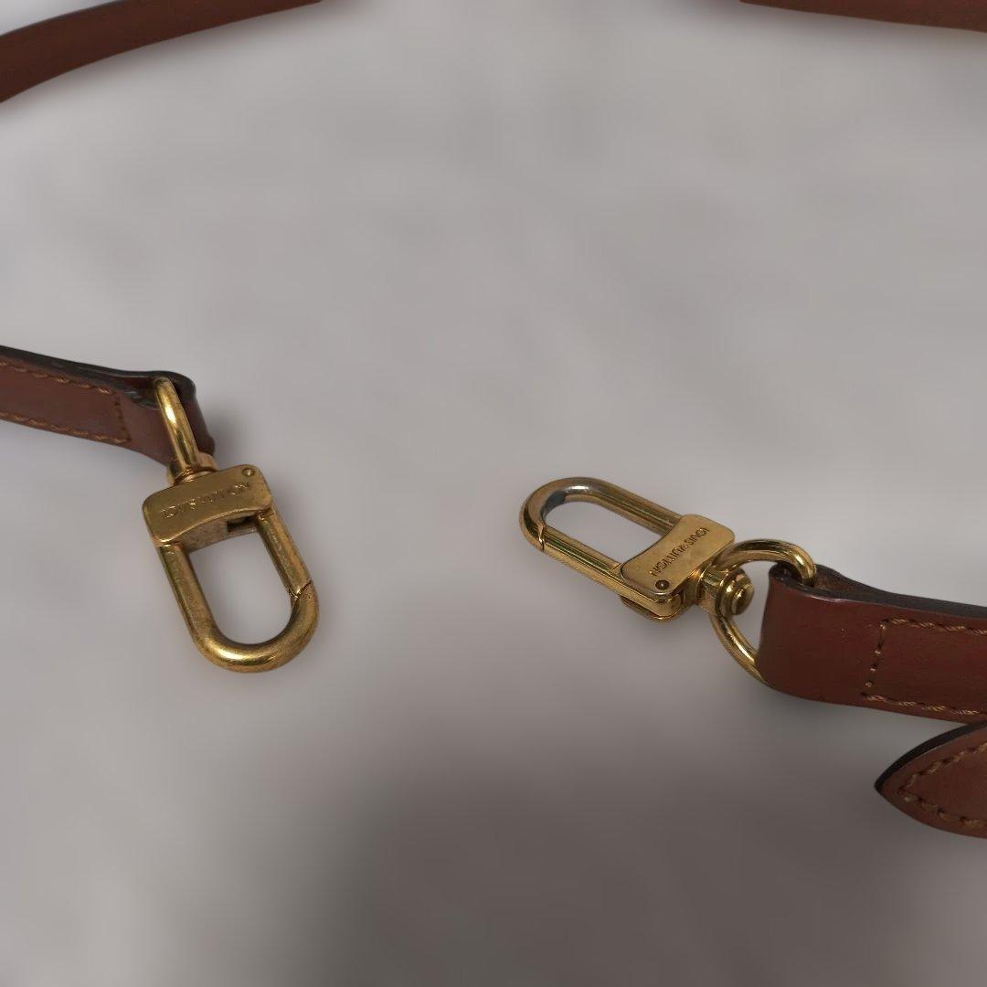 caamr ルイ・ヴィトン　ブラウンレザー ストラップ ゴールド金具