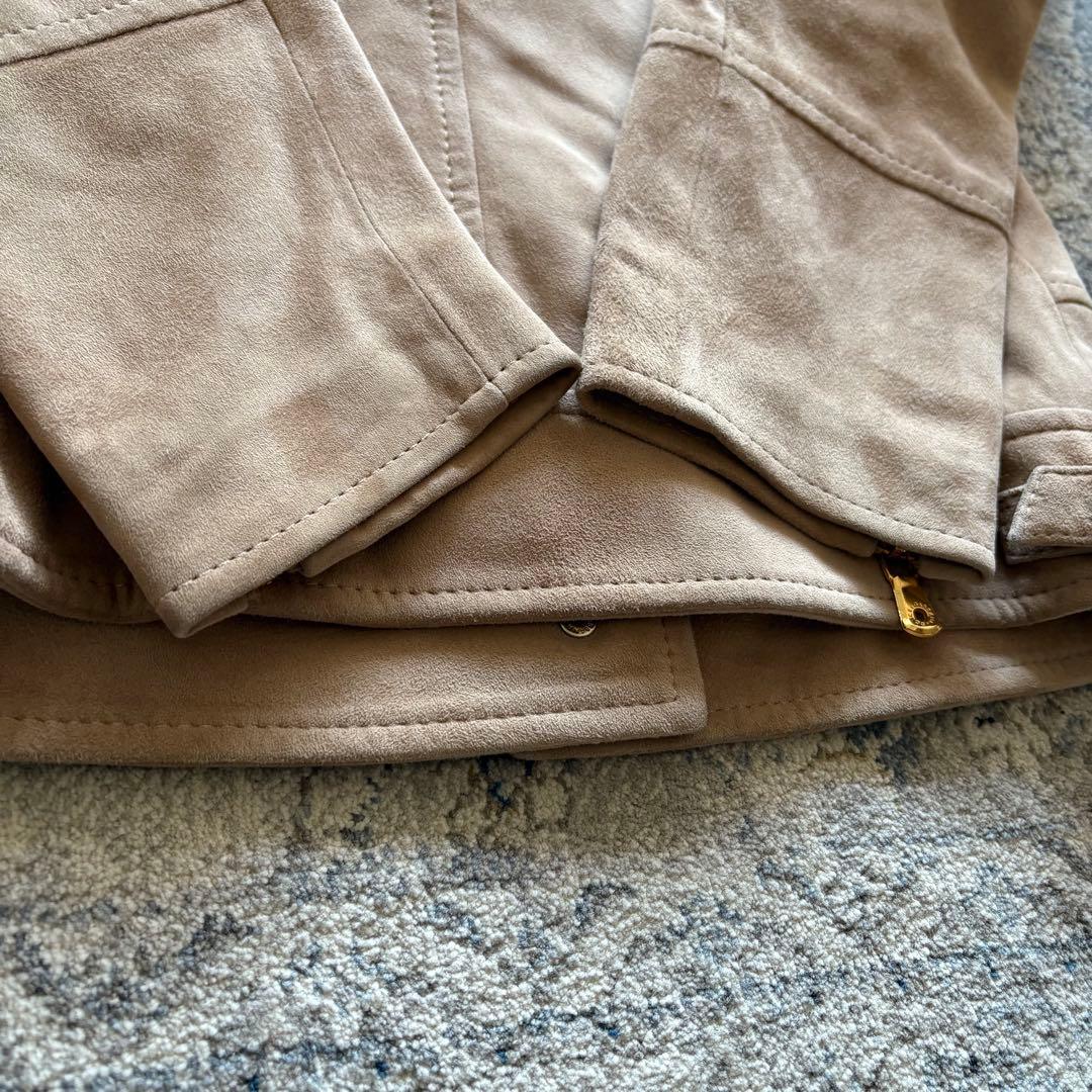 ドルチェアンドガッバーナ スウェード 裏地 レオパード レザー ライダース