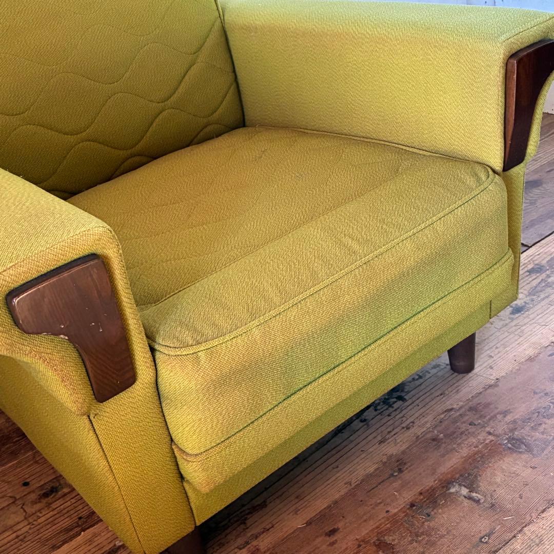 国産ヴィンテージ レトロ ミッドセンチュリー 1人掛けソファ ①
