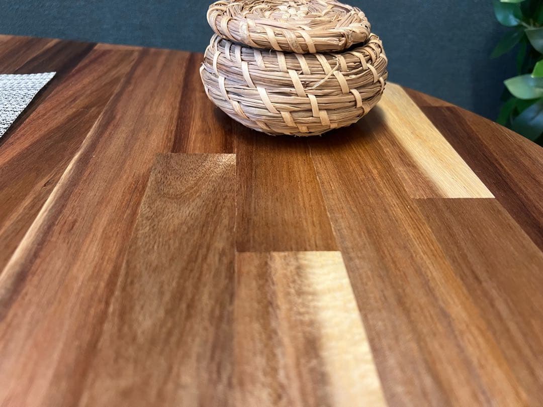 【送料無料】 ローテーブル だるま形 90cm 60cm アカシア 折りたたみ脚