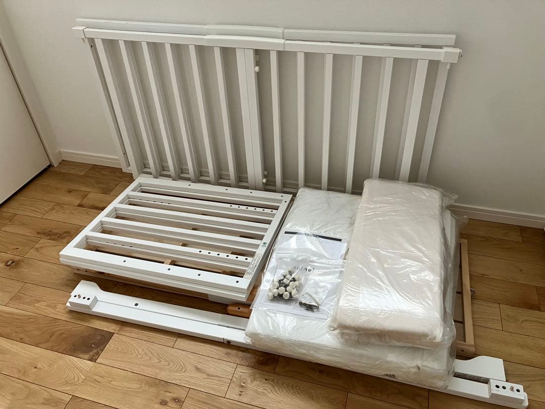 【そいねーるIII】ホワイト（マットレス・カバー・ベッドガード付き）