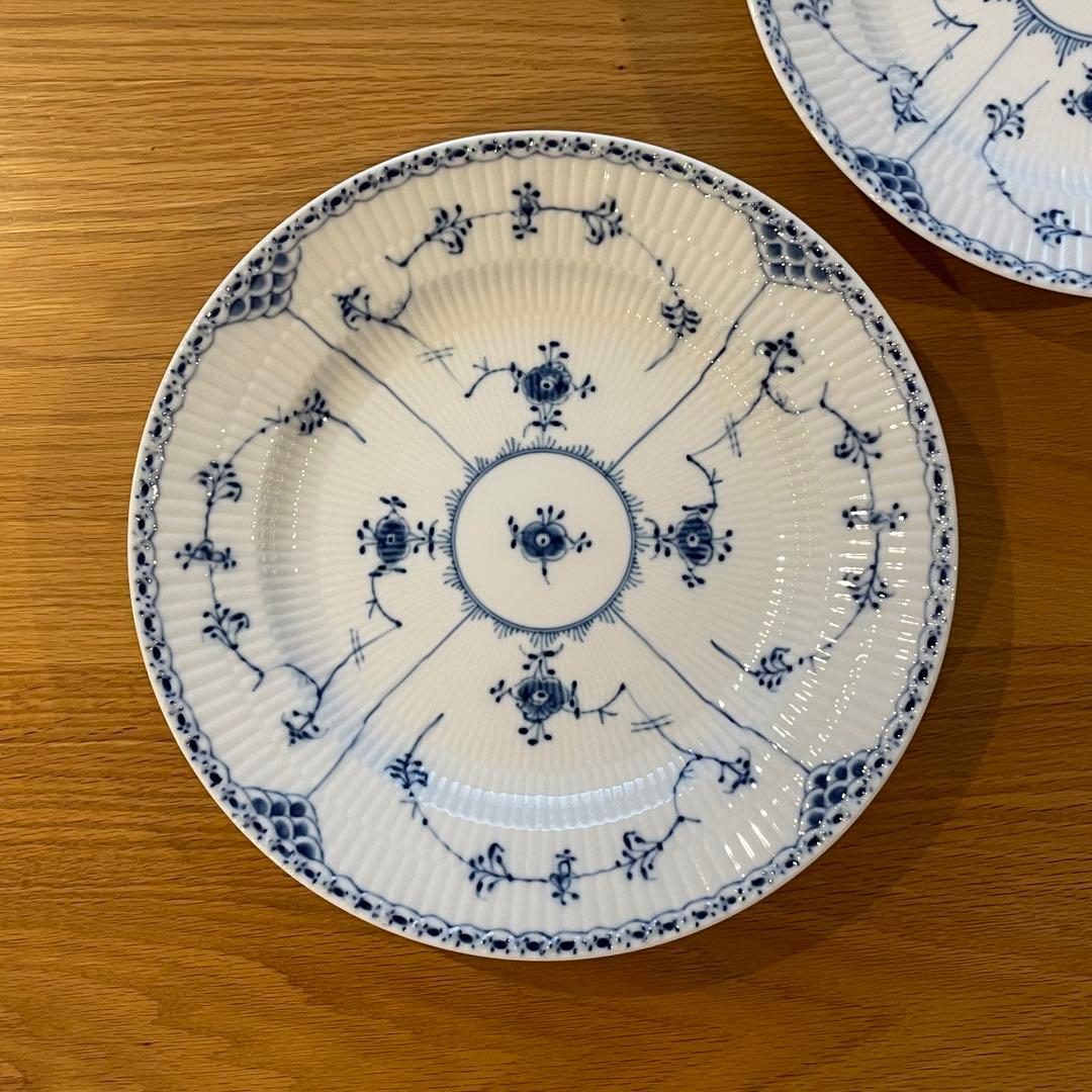 ロイヤルコペンハーゲン　ブルーフルーテッド　ハーフレース　プレート 26cm