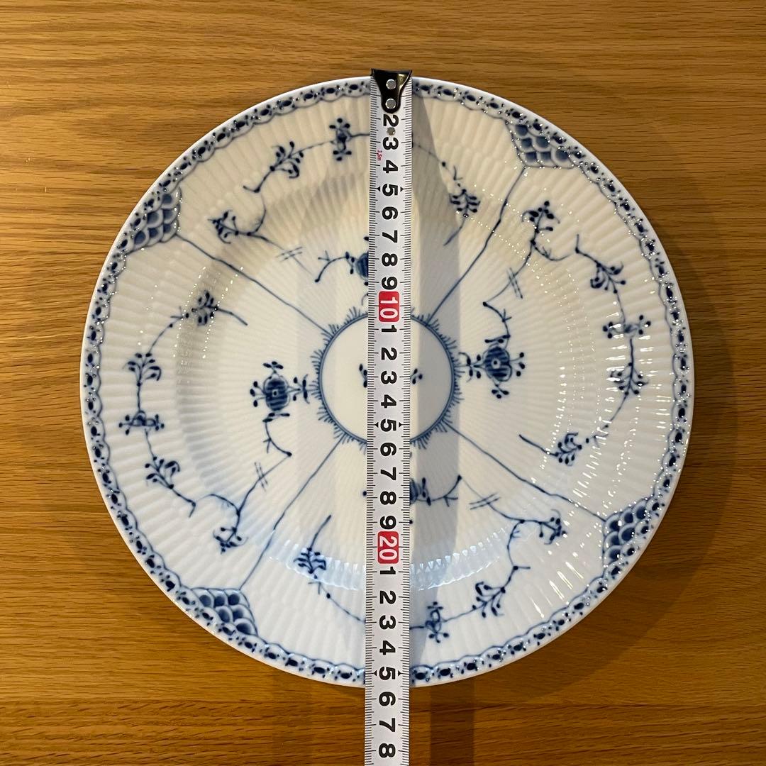 ロイヤルコペンハーゲン　ブルーフルーテッド　ハーフレース　プレート 26cm