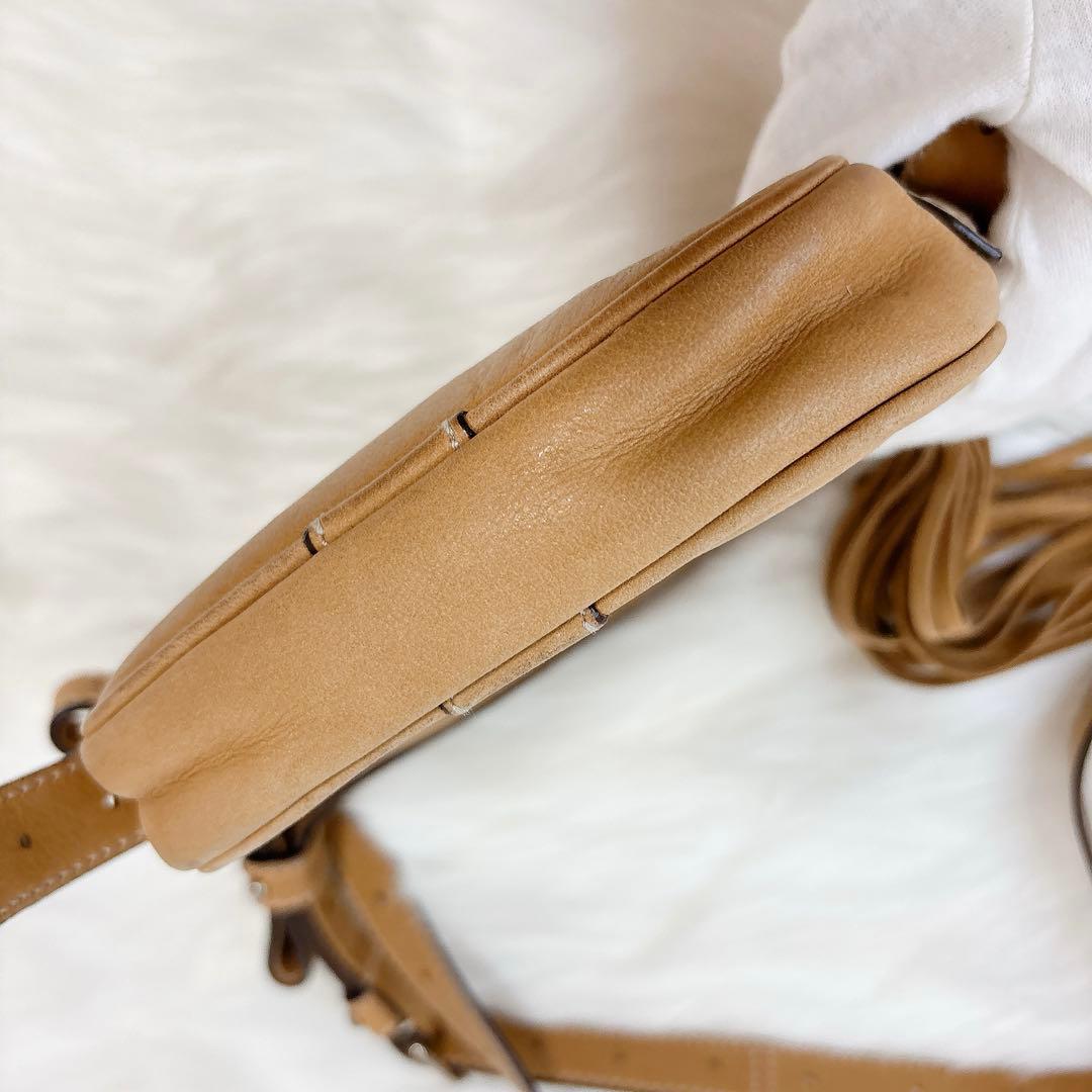 ロエベ　ショルダーバッグ　アナグラム　ラインストーン　ビジュー　フリンジ　ミニ