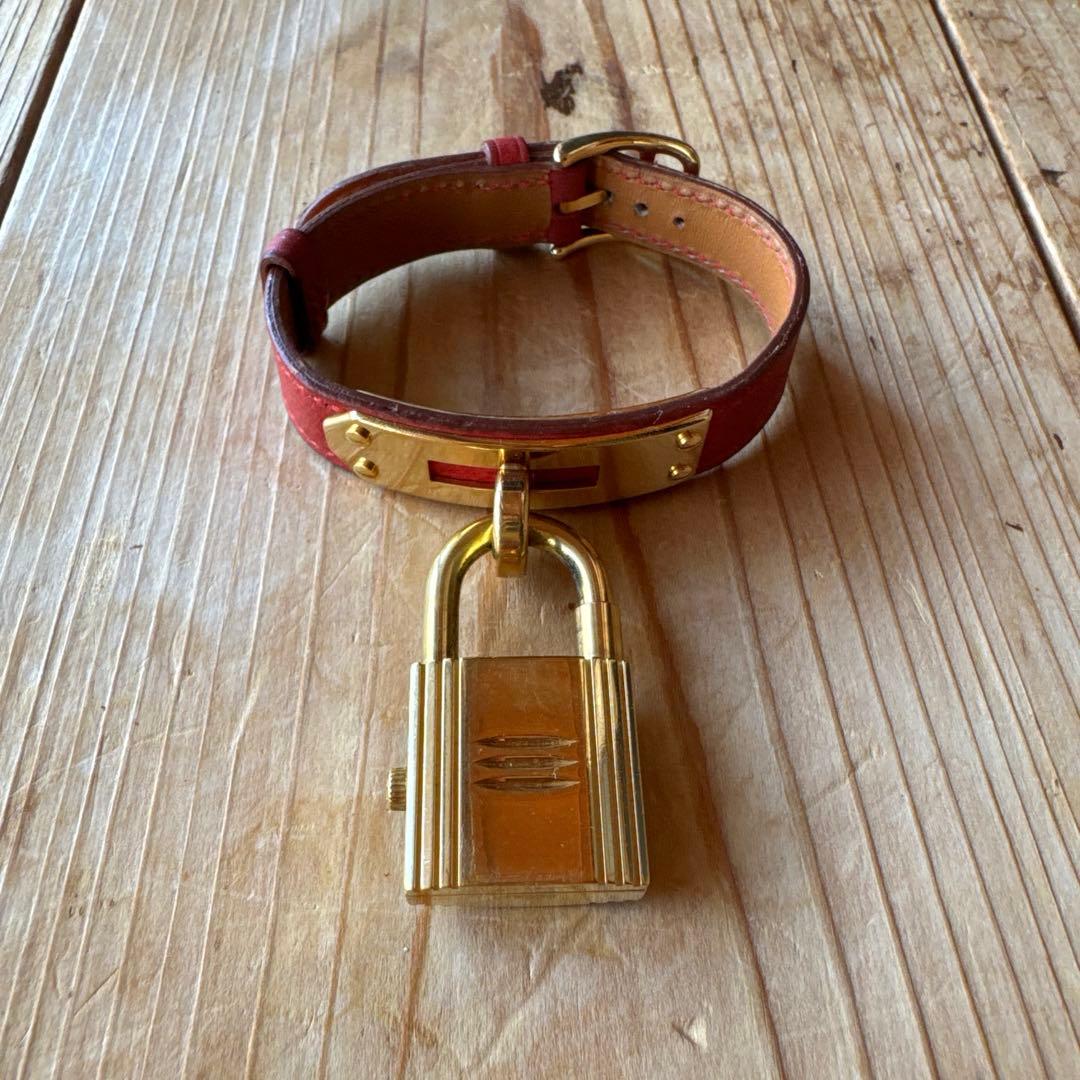 エルメス　ヴィンテージケリー　ケリーウォッチ　レッド　Hermes 時計