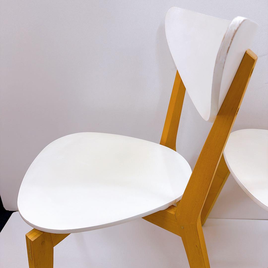 IKEA ノールドミーラ チェア 2脚セット ホワイト/バーチ