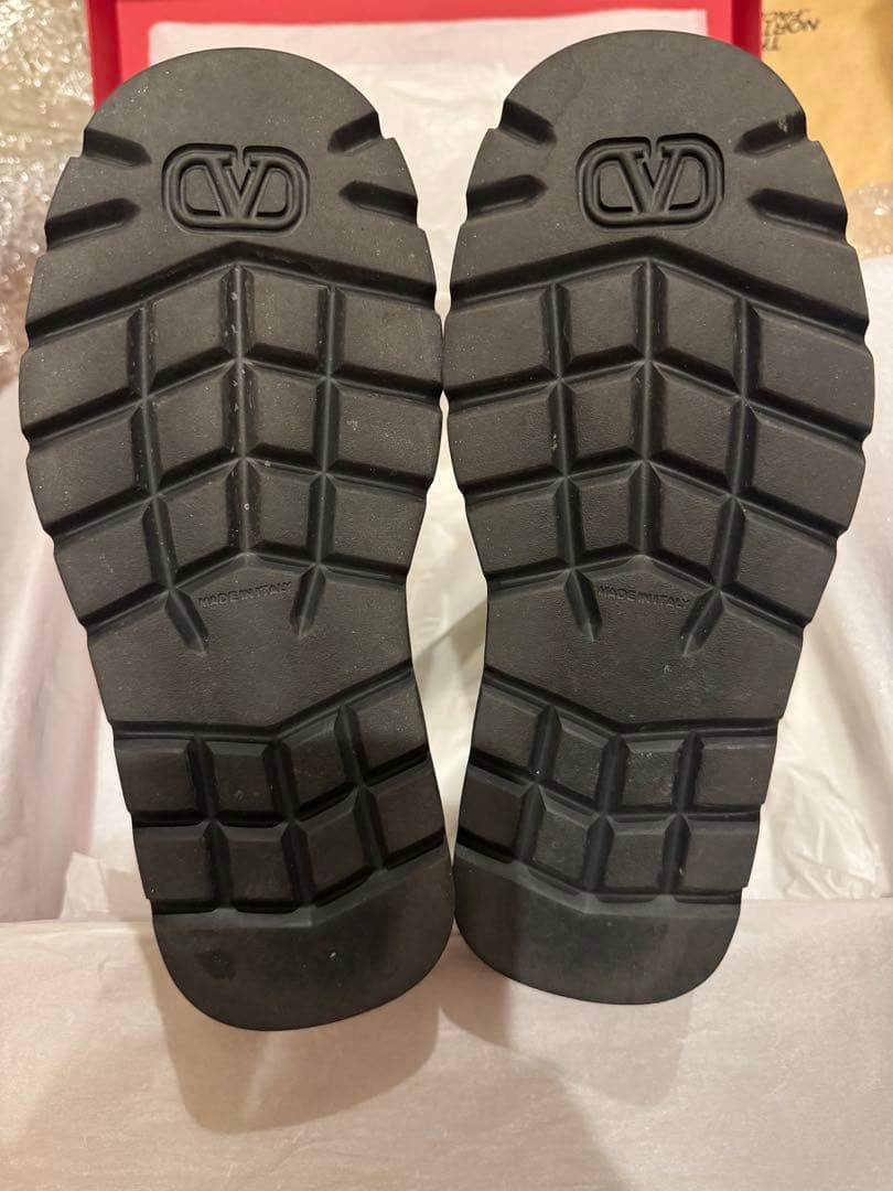 【美品】VALENTINO 23cm ユニークフォーム サイドゴアブーツ 厚底