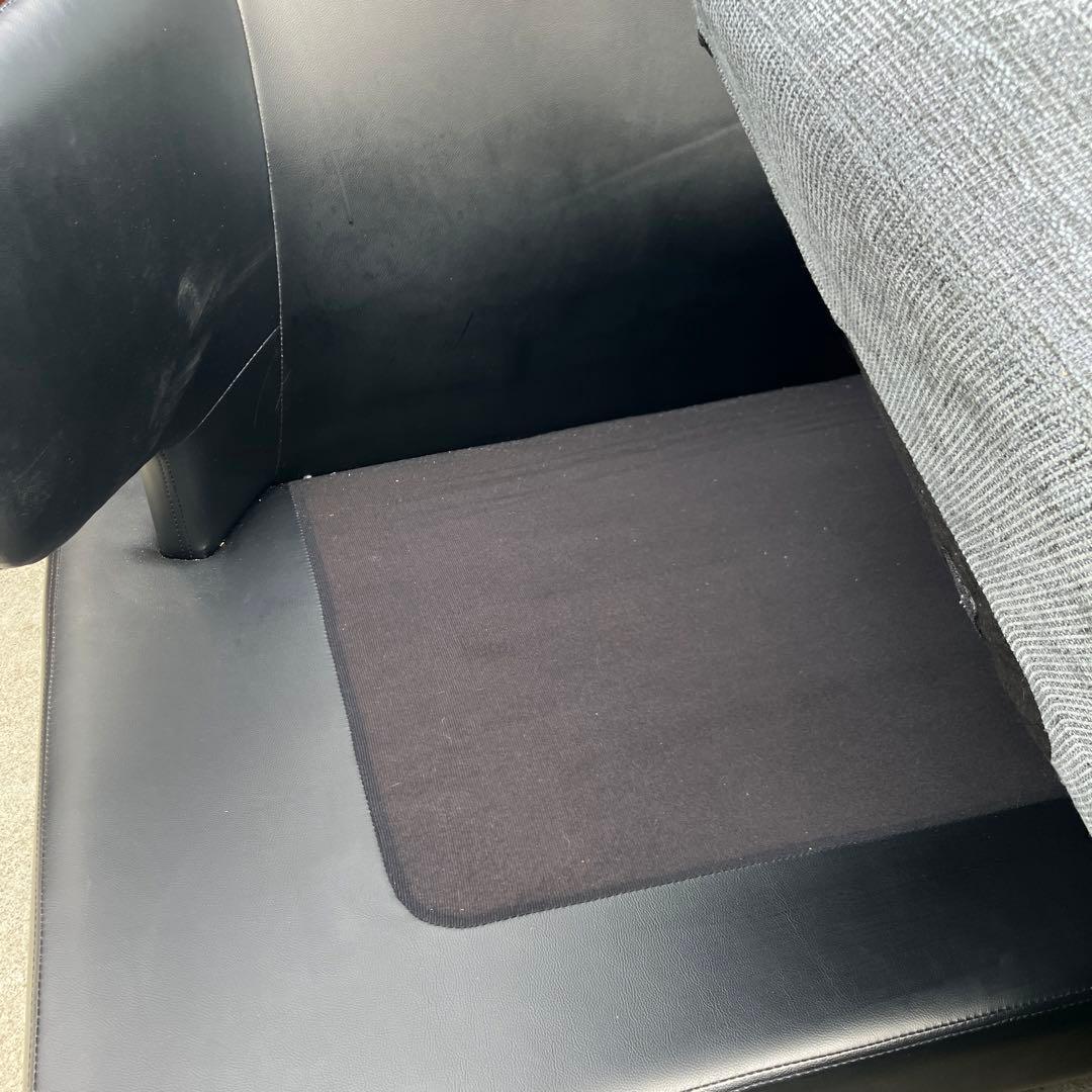 北欧レトロ 3人掛けコーナーソファー ソファーベッド アームチェア ブラック