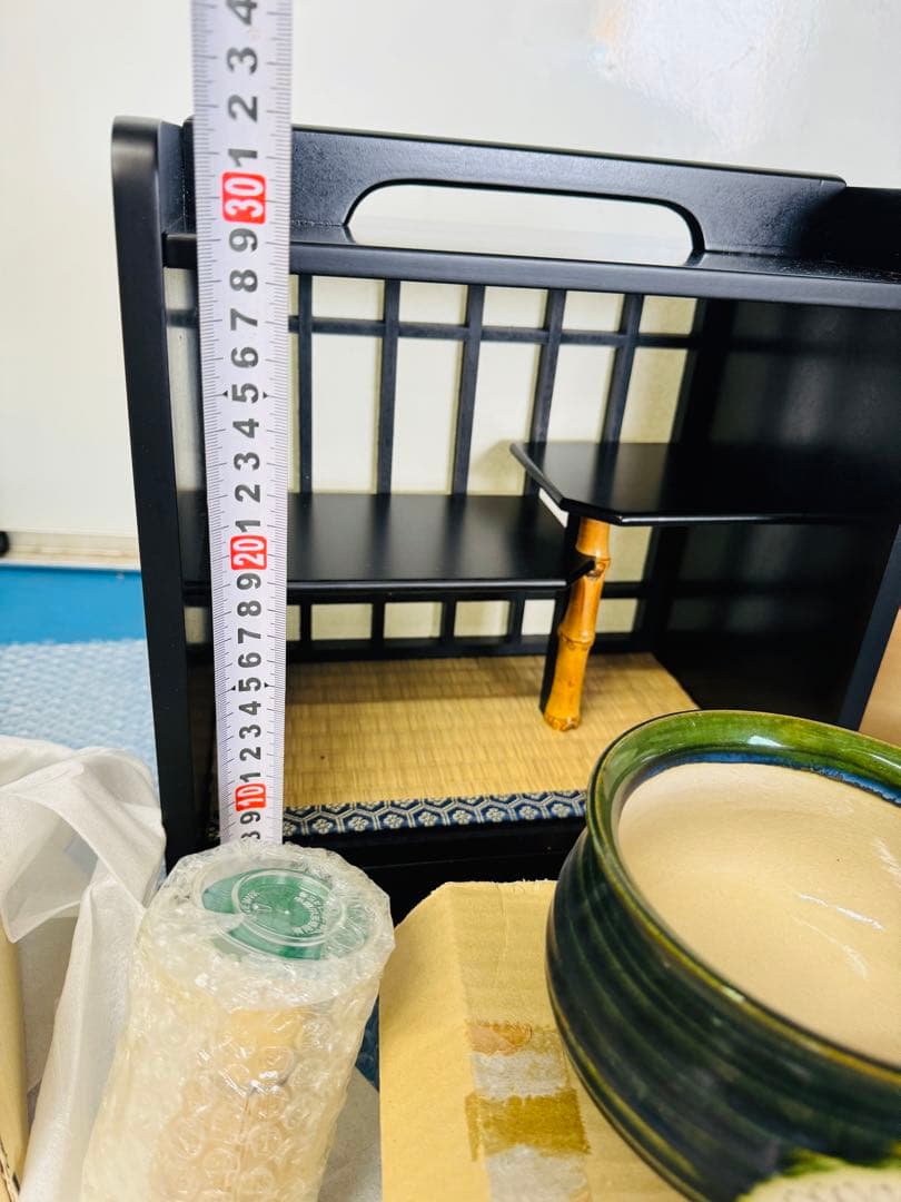 全国配送無料！★織部菊抜建水★ ピンク志野茶碗（正山作）★七宝★茶道具セット