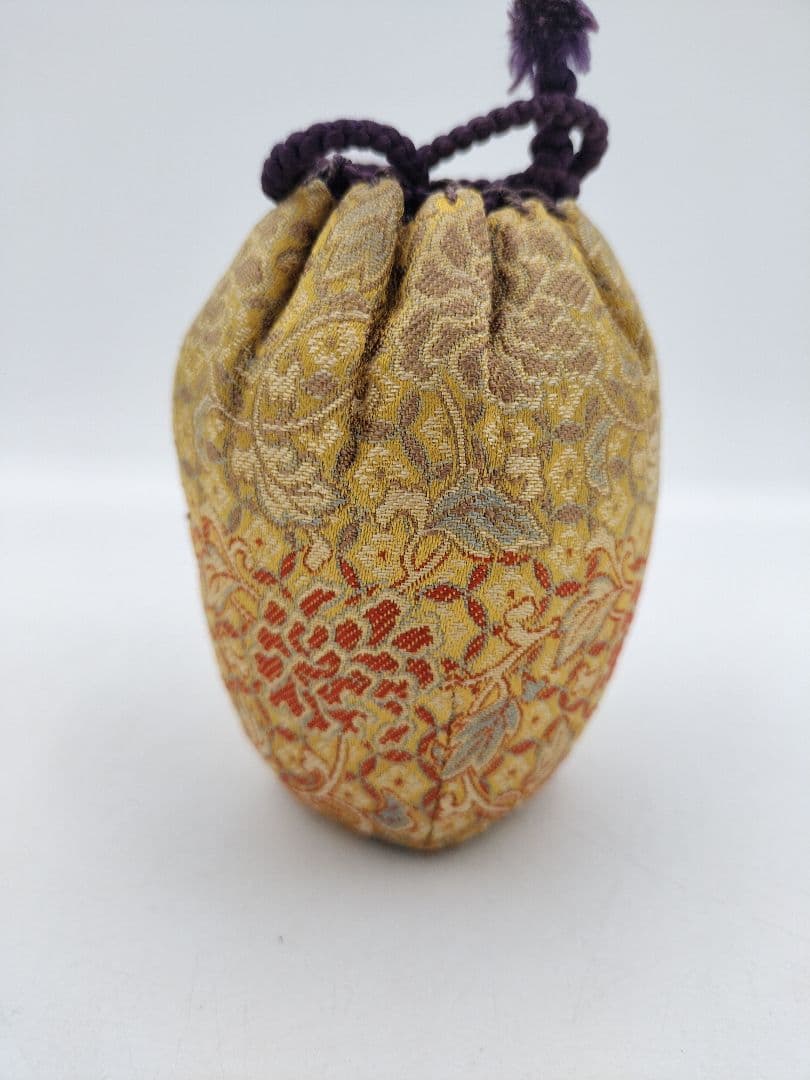 c317【新品・未使用】茶入 高取 肩付 亀井楽山 牡丹唐草 木箱 茶道具 肩衛