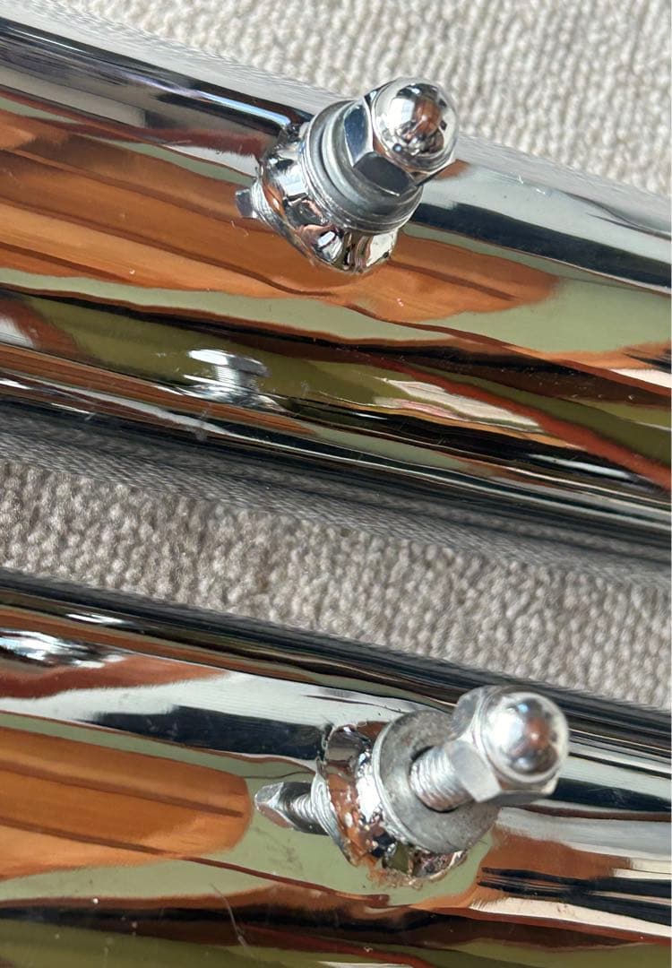 ハーレーダビッドソン　フィッシュテールマフラー テールパイプ クローム