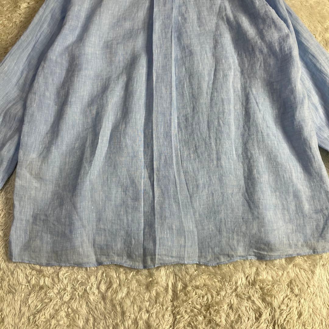 訳あり美品✨24SS ドゥーズィエムクラス　リネン ウォッシュシャツ　衿ワイヤー