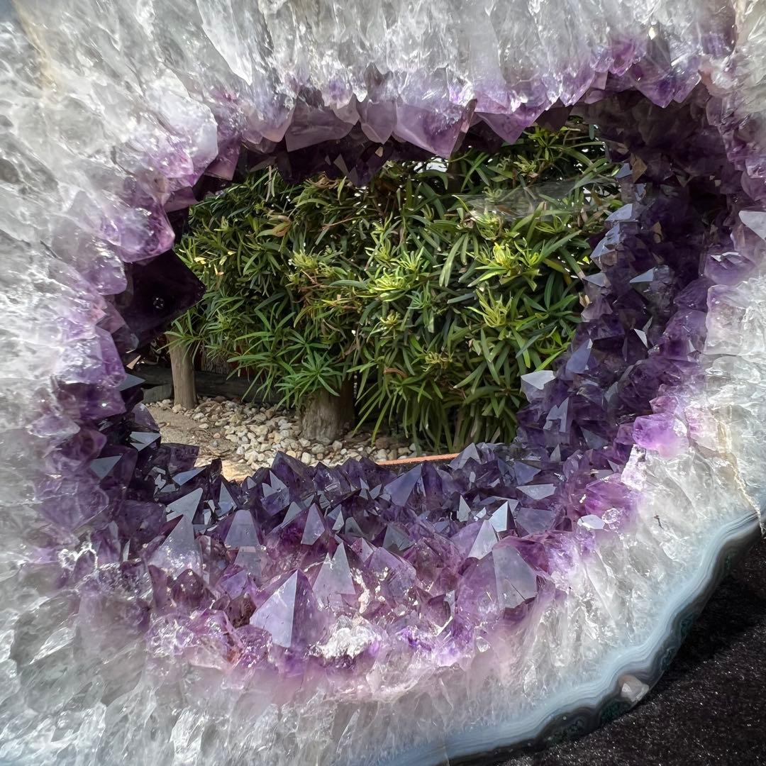 超極大13.21kg☆開運取り込む 素敵な紫水晶☆アメジストドーム 輪切り 原石