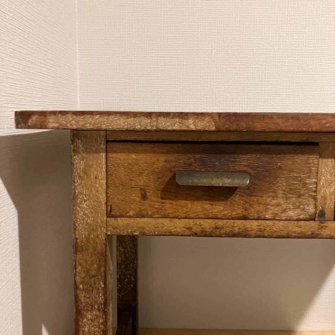 年明けセール！木製机デスク　アンティーク　ヴィンテージ　昭和レトロ