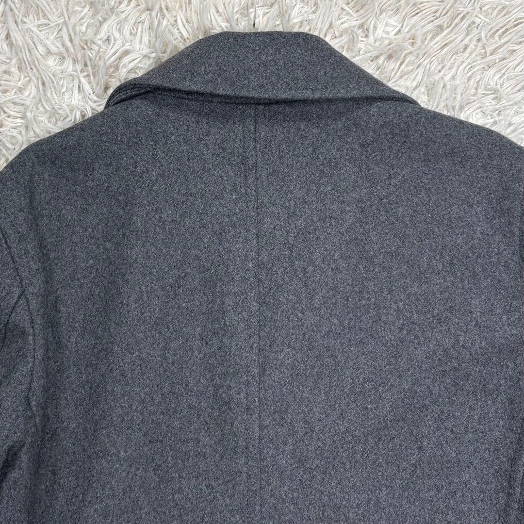 極美品　マッキントッシュフィロソフィー　メルトンウールPコート　グレー　40