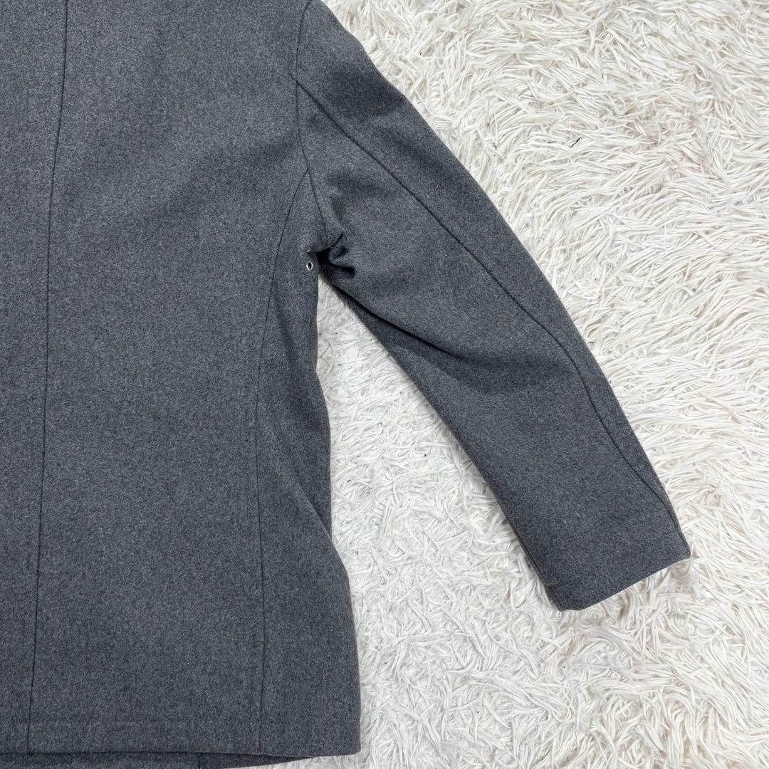 極美品　マッキントッシュフィロソフィー　メルトンウールPコート　グレー　40