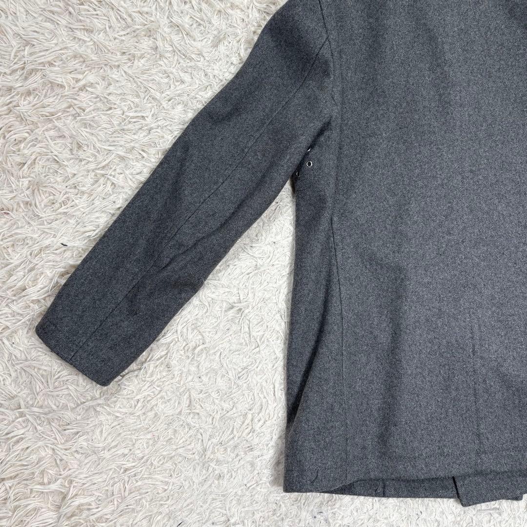極美品　マッキントッシュフィロソフィー　メルトンウールPコート　グレー　40