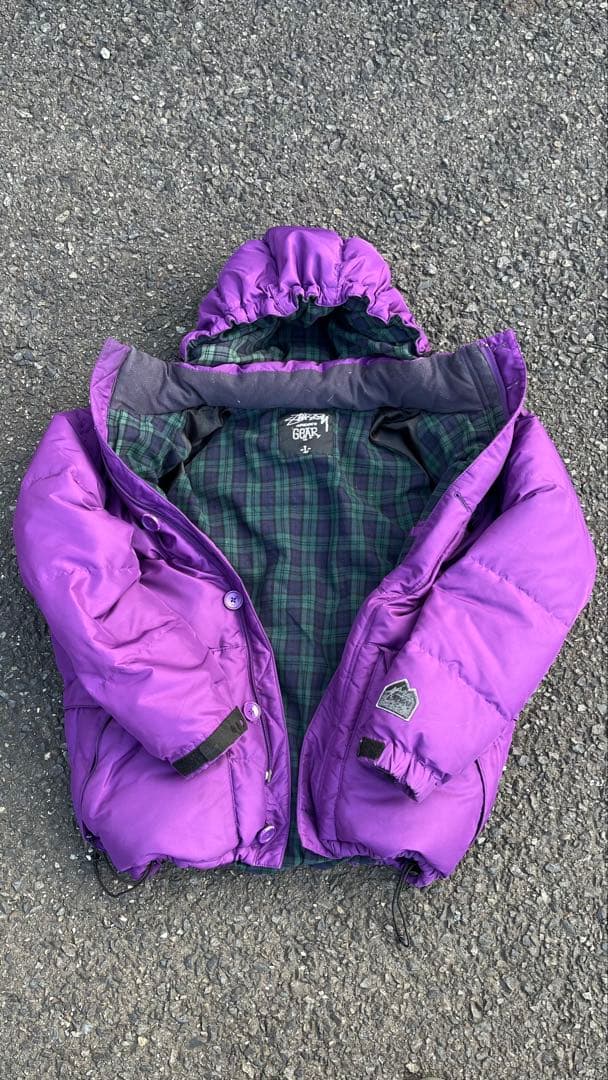 old Stussy 紫 ダウンジャケット Lサイズ