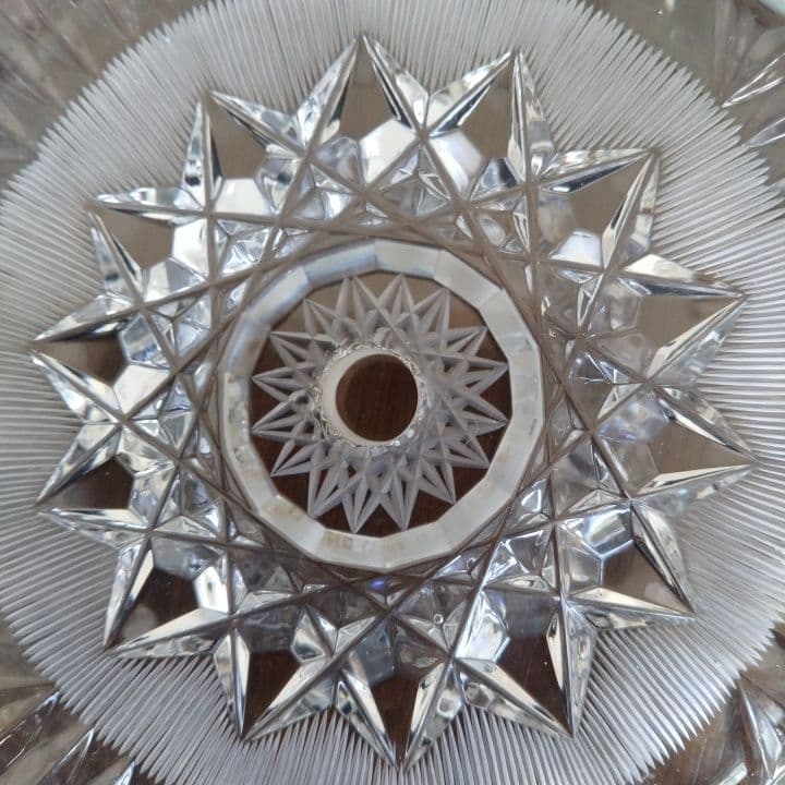 イギリスアンティーク⭐︎クリスタル星模様灰皿⭐︎阪急「英国アンティーク展」購入品