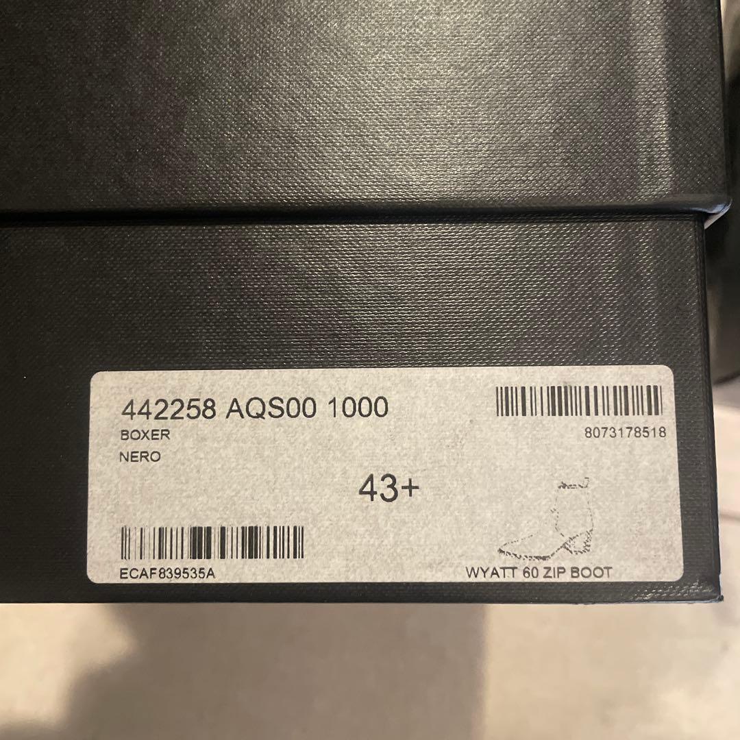 SAINT LAURENT 黒 レザー ジッパーブーツ 43 1/2