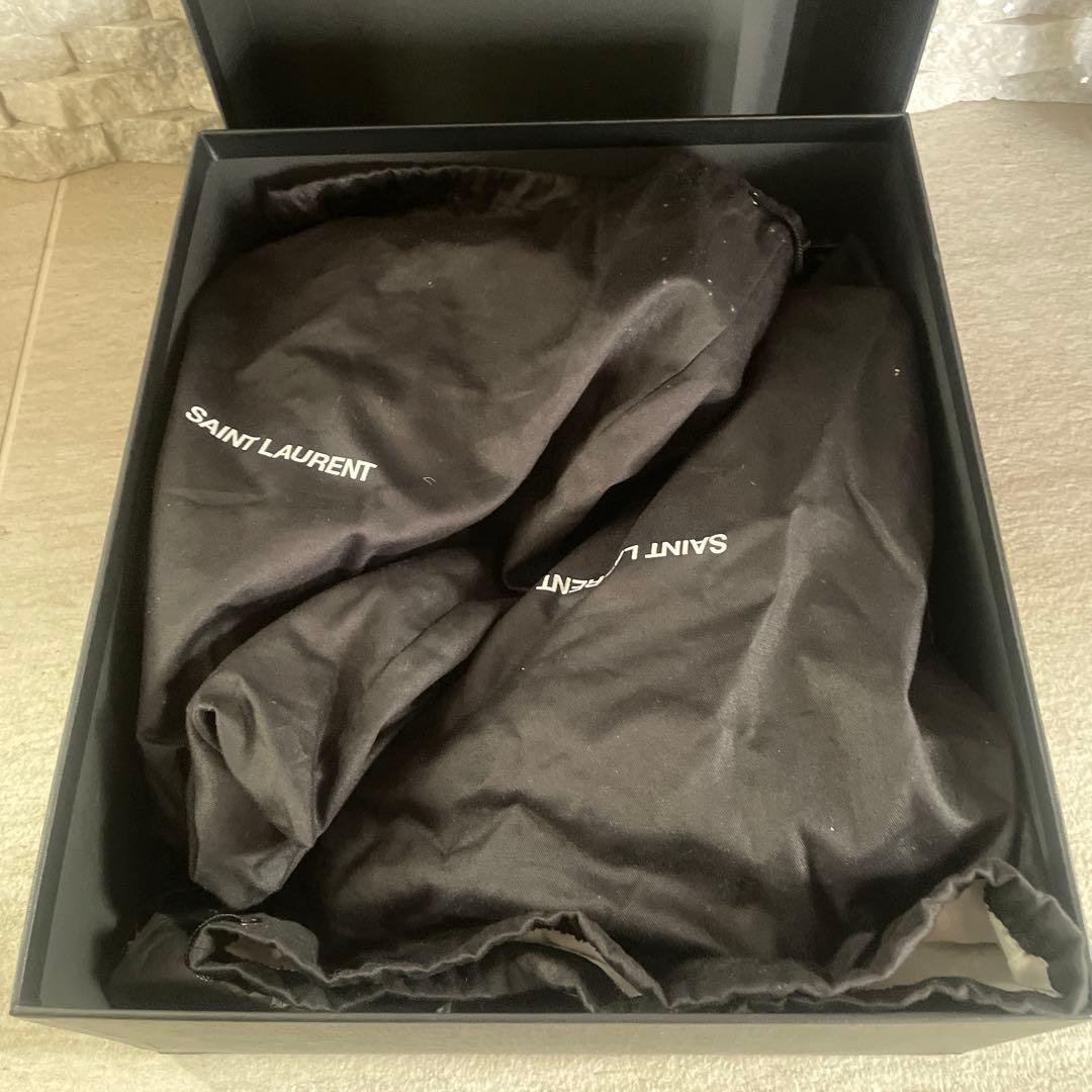 SAINT LAURENT 黒 レザー ジッパーブーツ 43 1/2