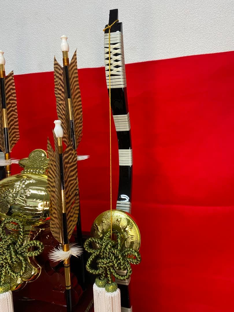 オルゴール付き破魔弓ガラスケース２３号・間口約３９×奥行約２８×高さ約８０㎝