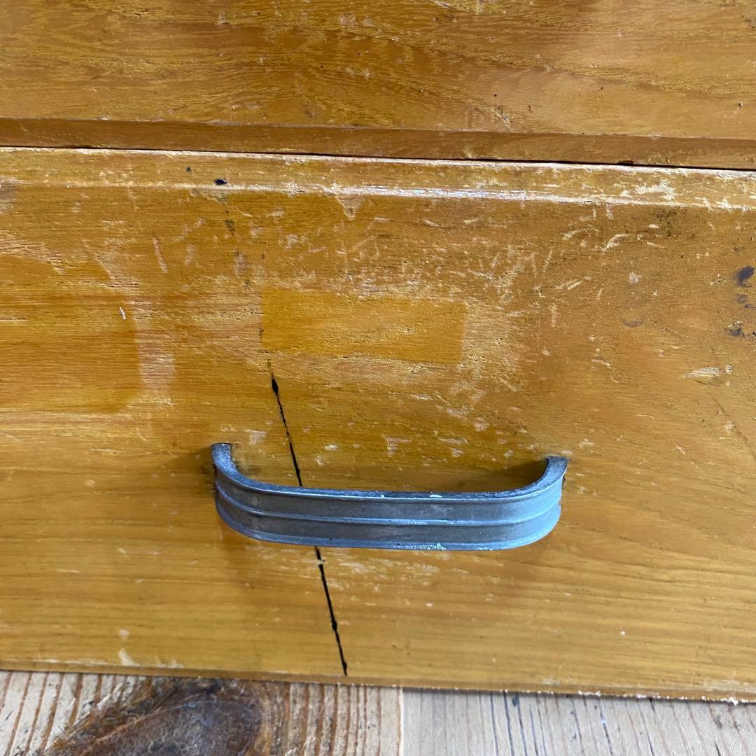 アンティーク サイドチェスト 袖机 書類棚 昭和レトロ z822