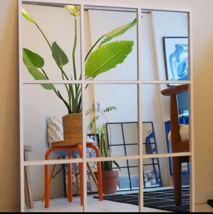 姿見　格子　18枚ミラー　海外風　大型ミラー