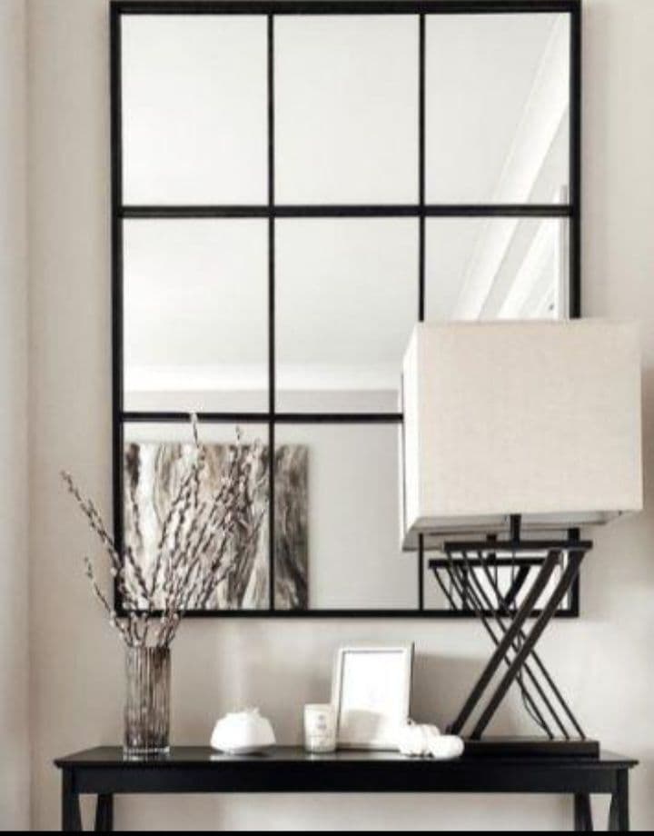 姿見　格子　18枚ミラー　海外風　大型ミラー